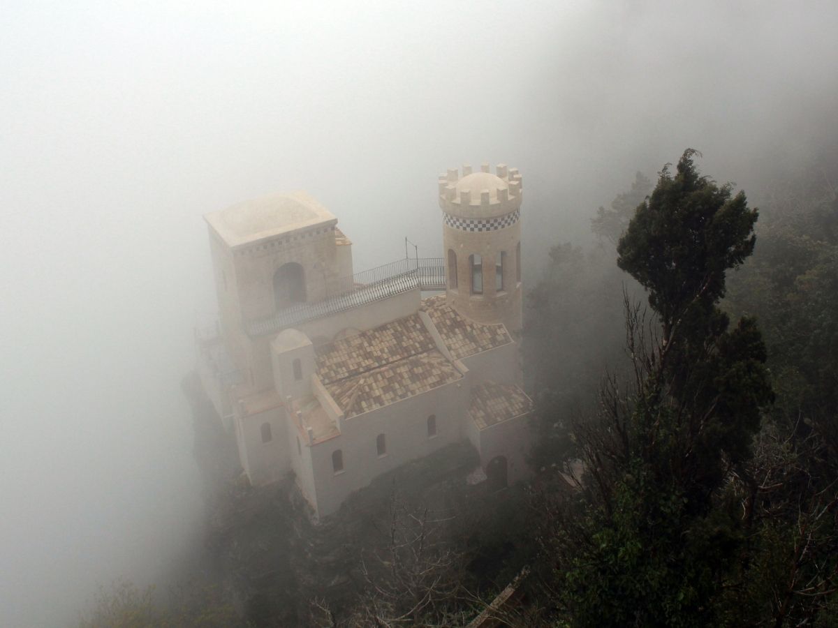 Erice, Sicily in the clouds